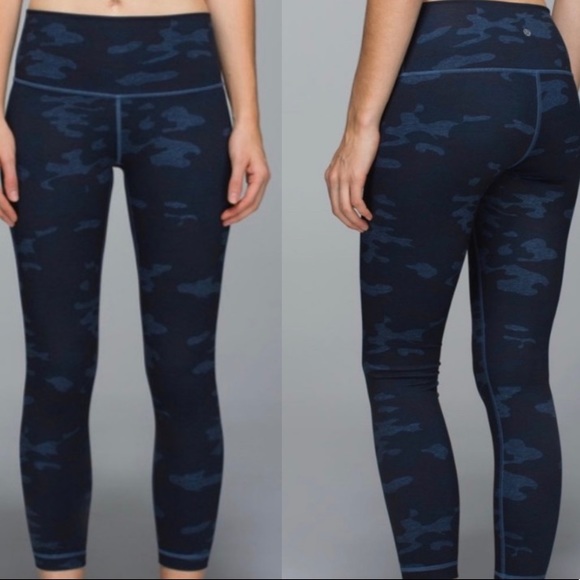 blue camo lululemon leggings